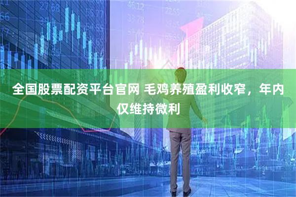 全国股票配资平台官网 毛鸡养殖盈利收窄，年内仅维持微利