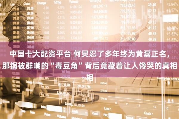 中国十大配资平台 何炅忍了多年终为黄磊正名，那锅被群嘲的“毒豆角”背后竟藏着让人馋哭的真相